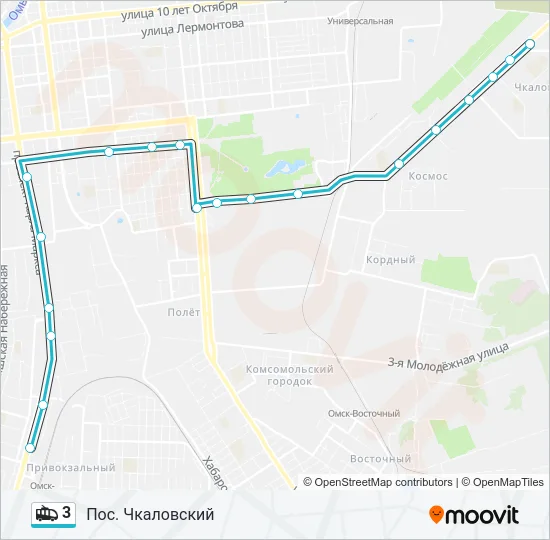3 Trolleybus Line Map