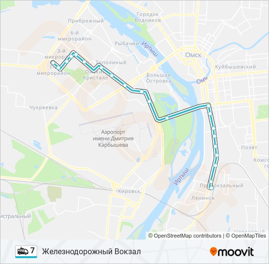 7 trolleybus Line Map