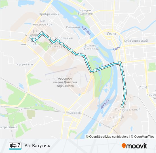 7 Trolleybus Line Map