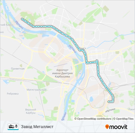 8 Trolleybus Line Map