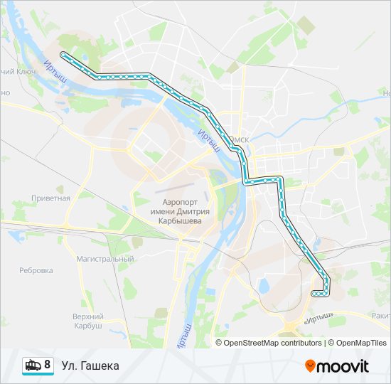 8 Trolleybus Line Map