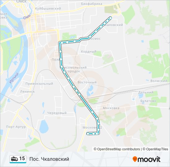 15 Trolleybus Line Map