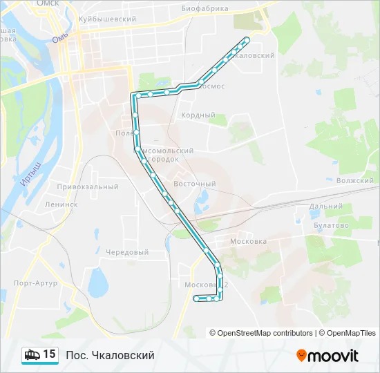 15 Trolleybus Line Map