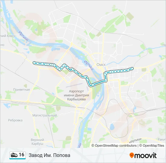 16 Trolleybus Line Map