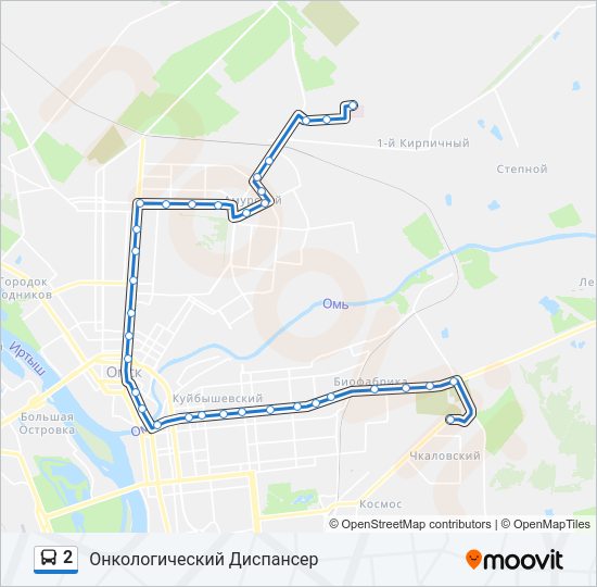 2 Bus Line Map