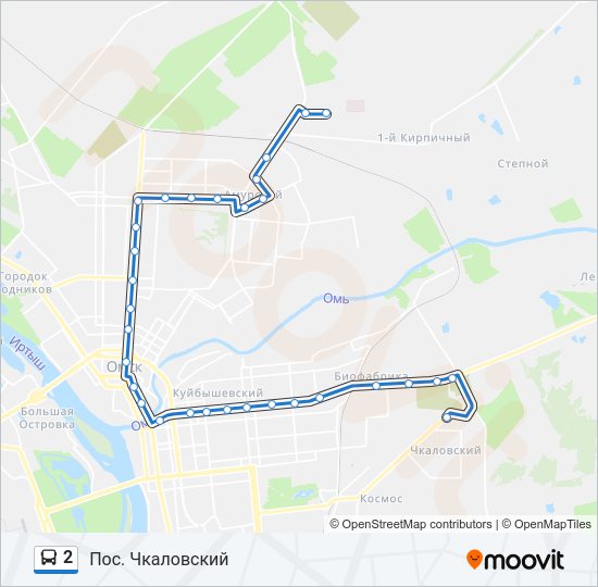 Автобус 2: карта маршрута