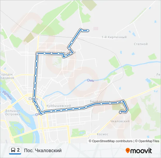 2 Bus Line Map
