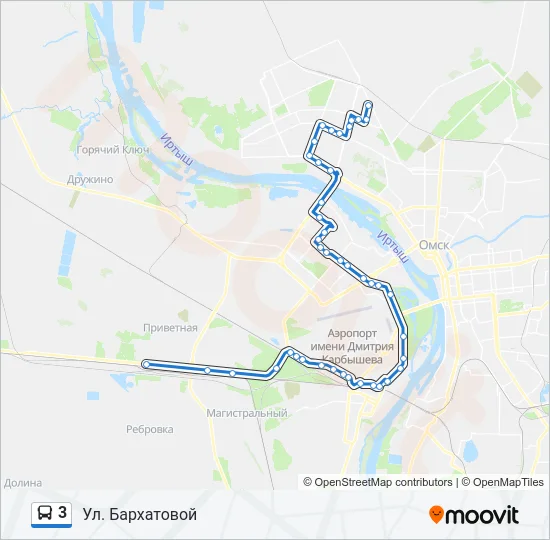 3 Bus Line Map