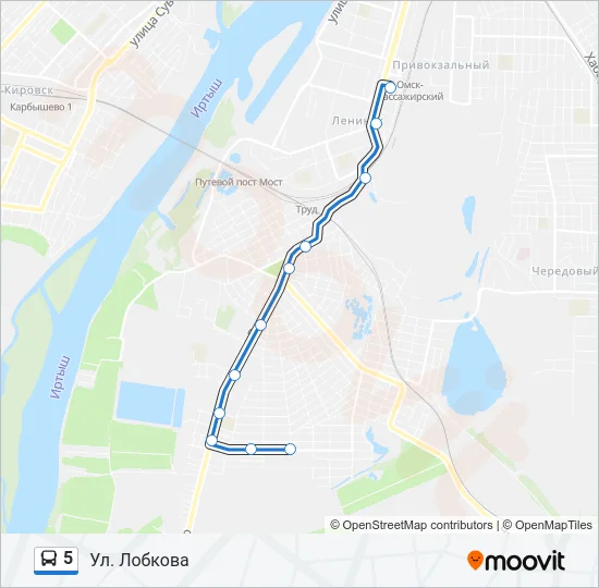 5 Bus Line Map