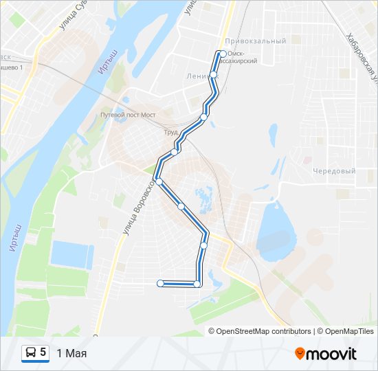 5 Bus Line Map