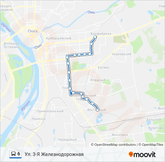 6 Bus Line Map