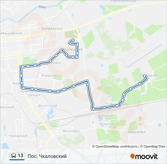 13 Bus Line Map