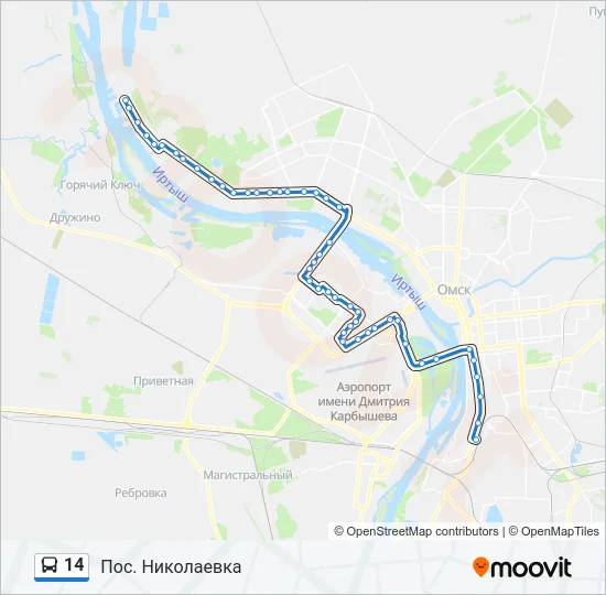 14 Bus Line Map