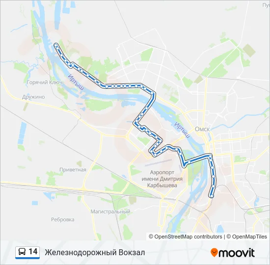 14 Bus Line Map