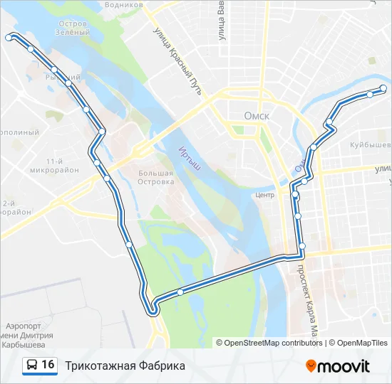 16 Bus Line Map