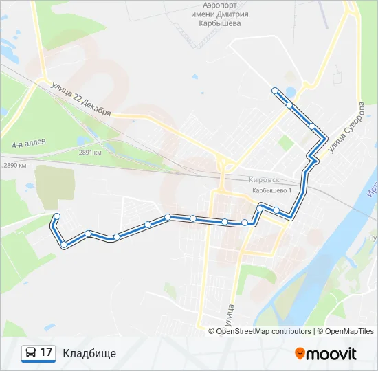 17 Bus Line Map