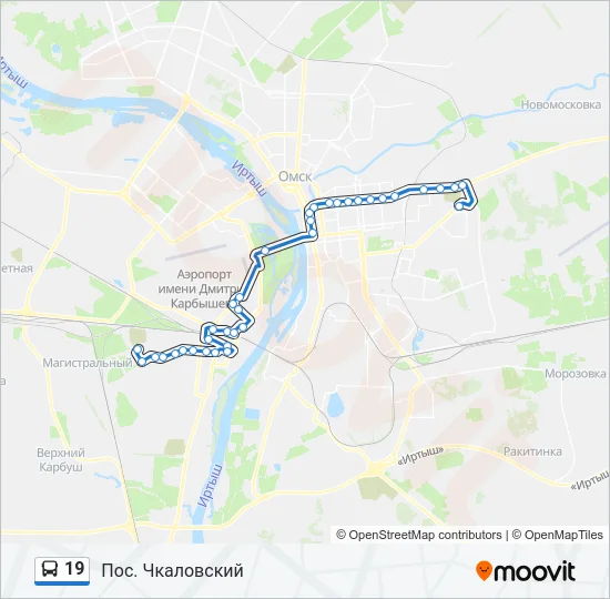 19 Bus Line Map