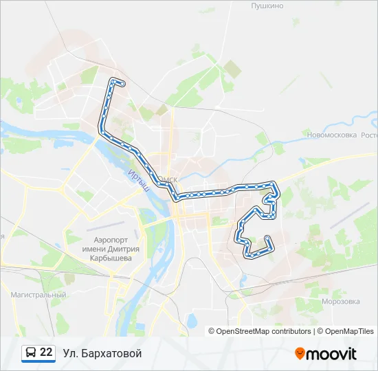 22 Bus Line Map