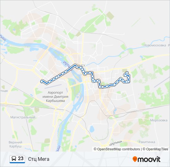 23 bus Line Map