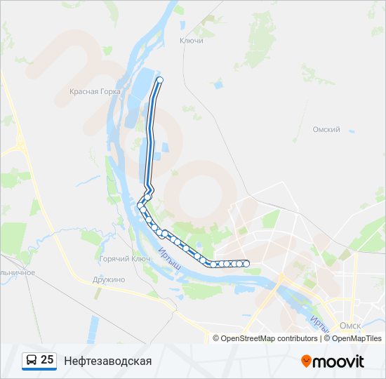 25 Bus Line Map