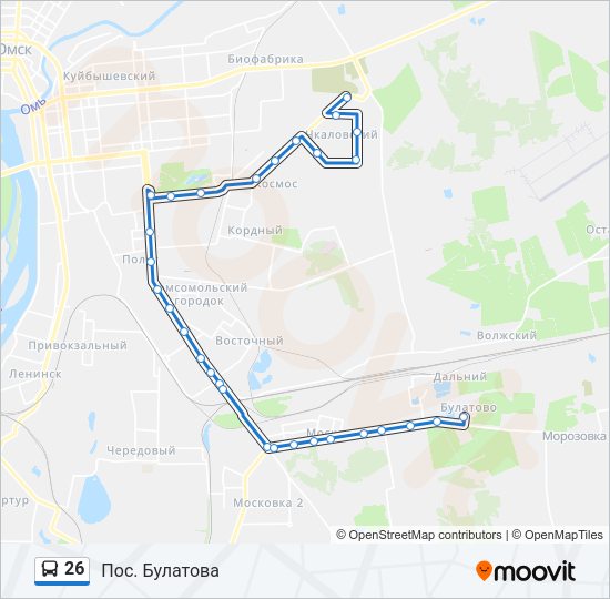 26 Bus Line Map