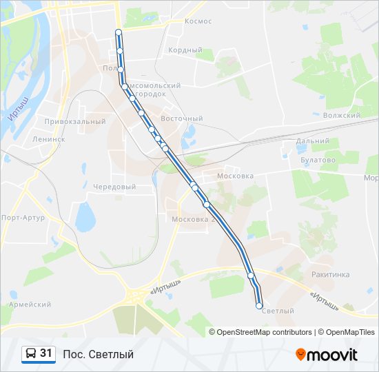 31 Bus Line Map