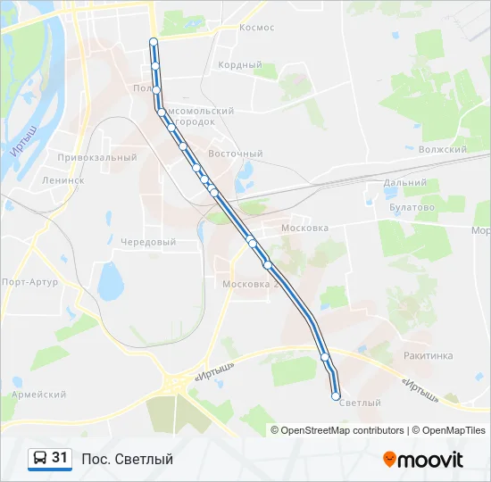 31 Bus Line Map