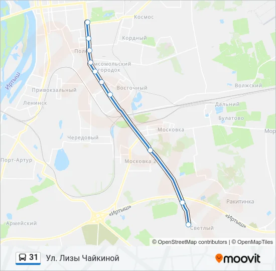 31 Bus Line Map