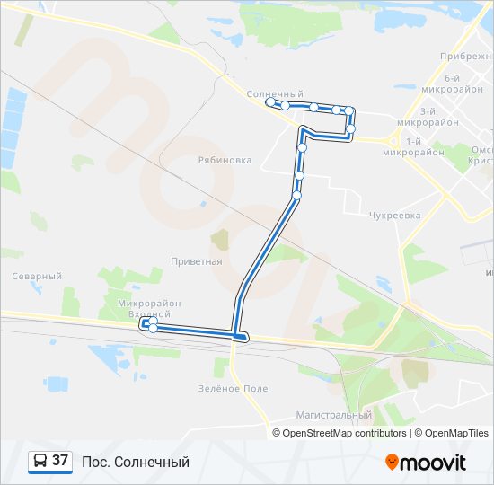 Автобус 37 маршрут на карте