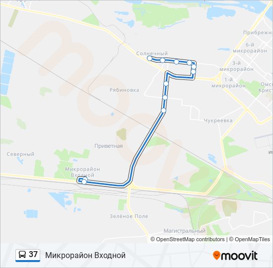 37 bus Line Map