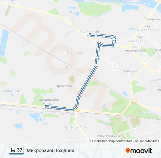 37 Bus Line Map