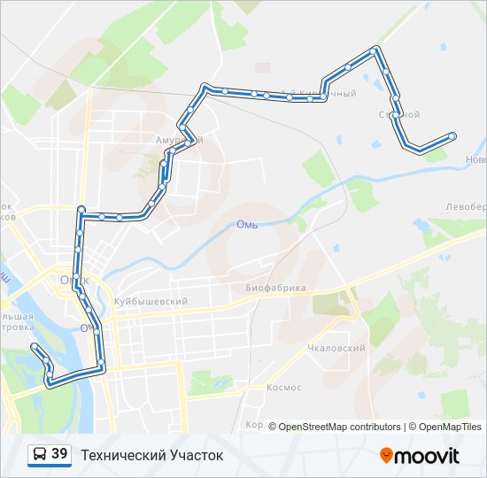 39 Bus Line Map