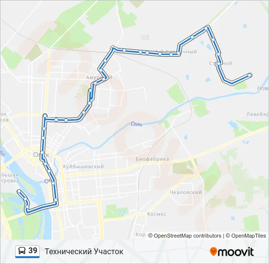 39 Bus Line Map