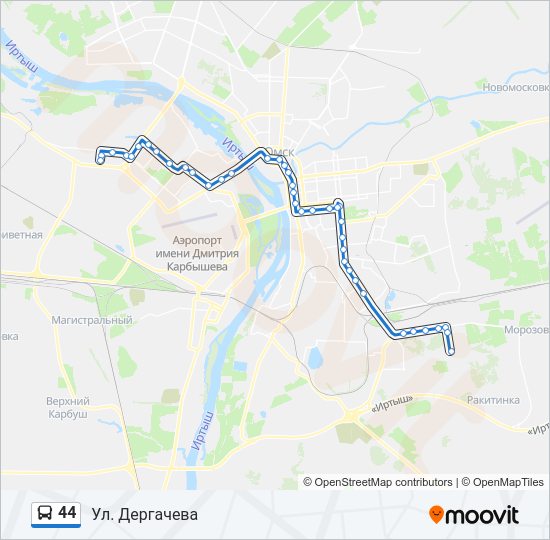 44 Bus Line Map