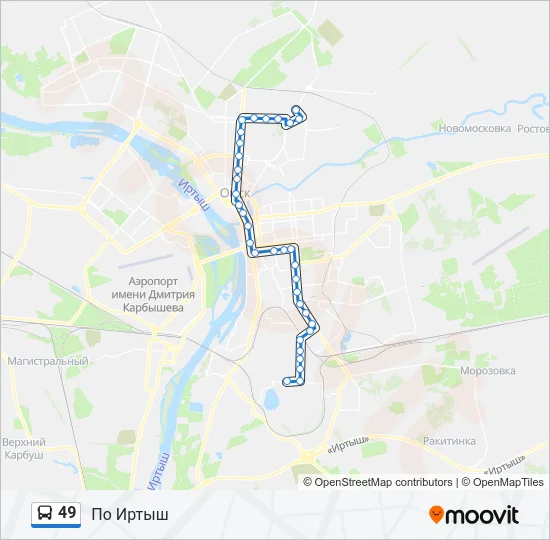 49 Bus Line Map