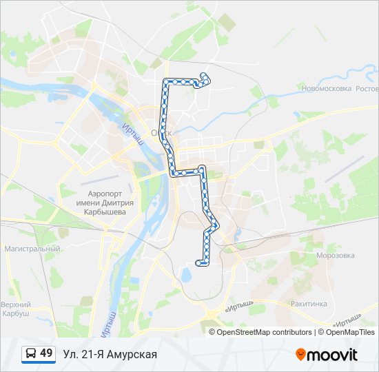 49 Bus Line Map