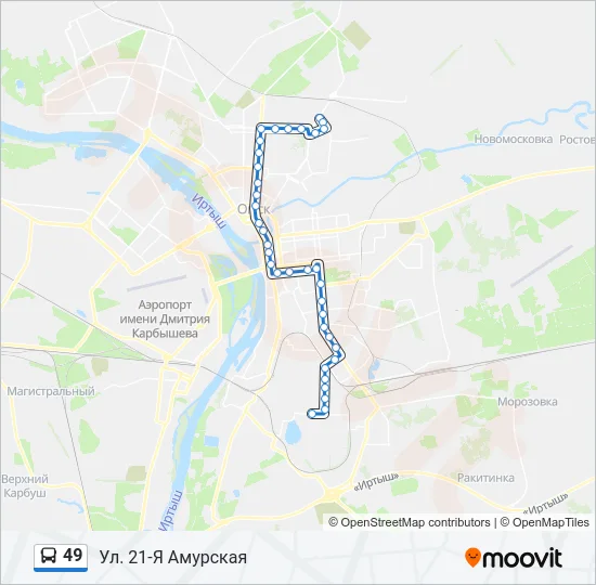 49 Bus Line Map