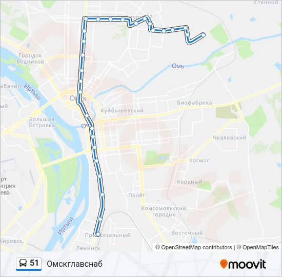 51 Bus Line Map