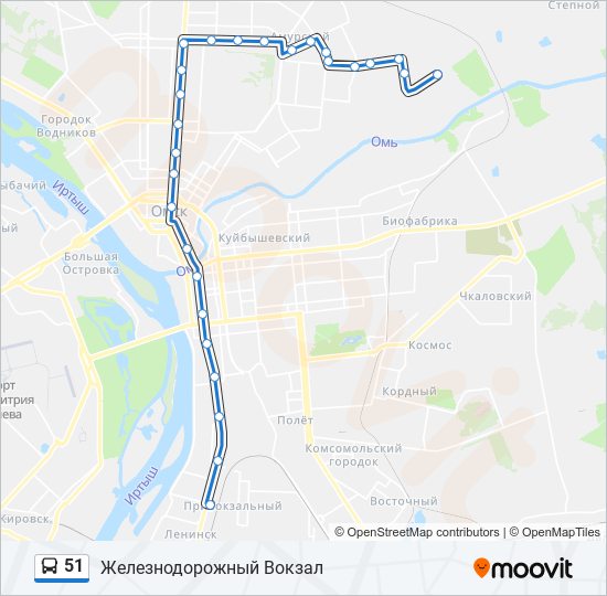 51 bus Line Map