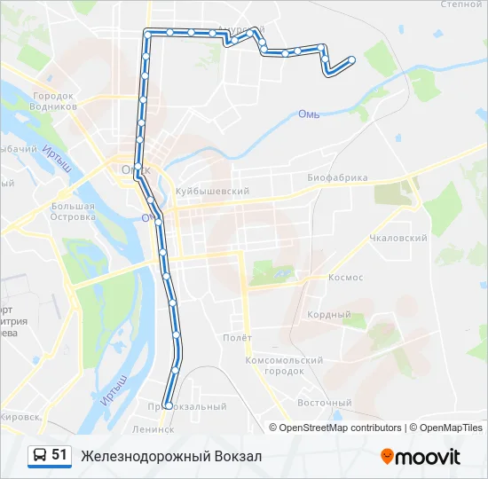 51 Bus Line Map