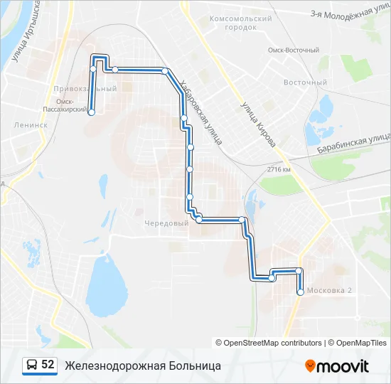 52 Bus Line Map