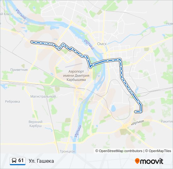 Маршрут 61: Расписание, Карты И Остановки - Ул. Гашека (Обновлено)