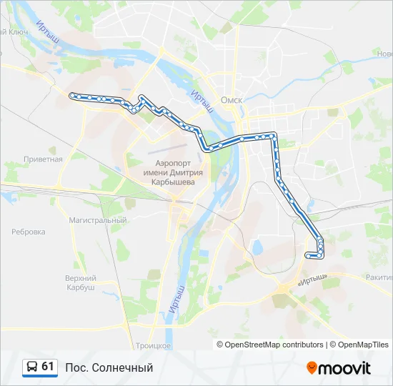 61 Bus Line Map