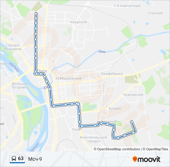 63 Bus Line Map