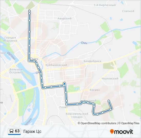 63 Bus Line Map