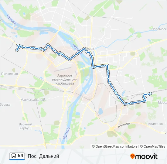 64 Bus Line Map