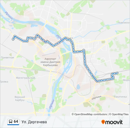 64 Bus Line Map