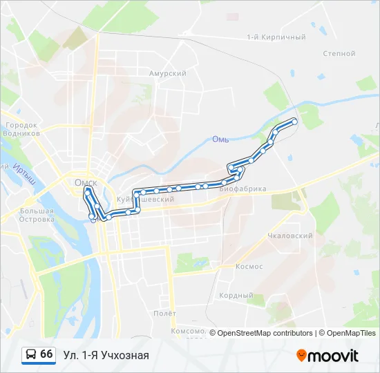 66 Bus Line Map
