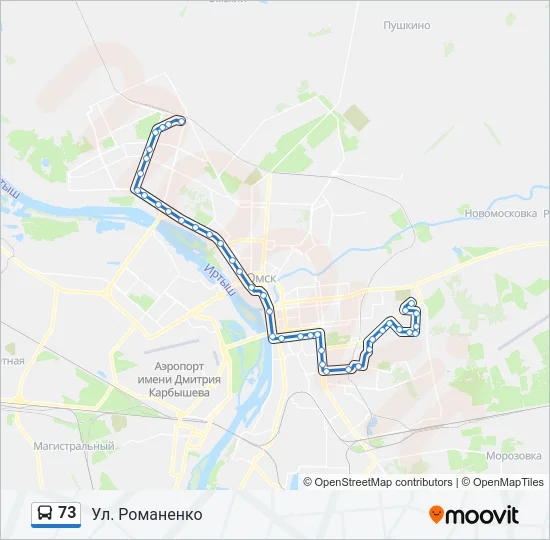 73 Bus Line Map