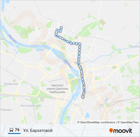 Автобус 79: карта маршрута